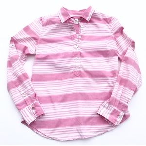 VINEYARD VINES Pink Stripe Popover Long Sleeve H1